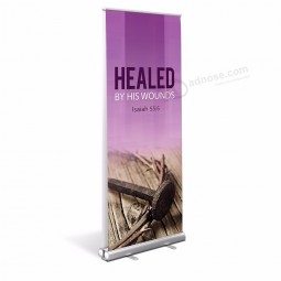 feria comercial 200 cm altura flex plástico serie pascua roll up stand banner para publicidad