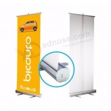 China curved top pop up banner stands easy moving roll up