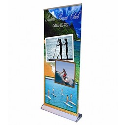 soporte de aluminio roll Up banner publicitario roll Up banner stand venta al por mayor impermeable Roll Up banner stand