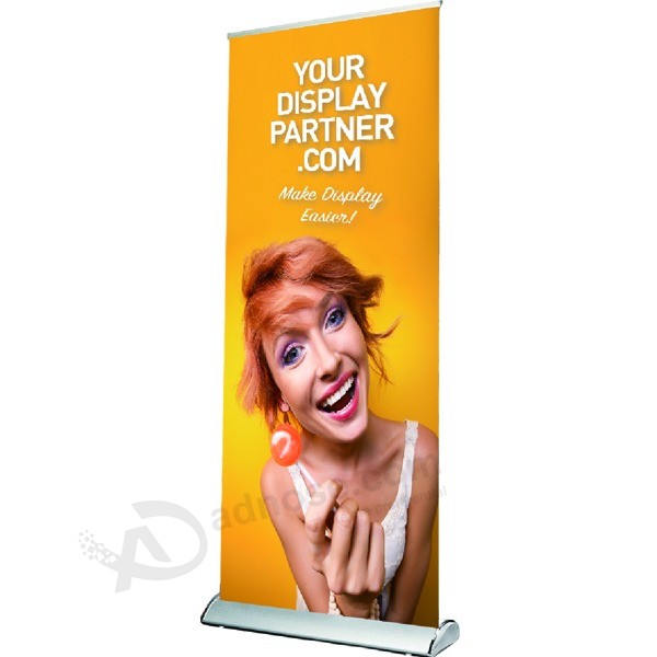 impresión de soporte de banner de rodillo Publicidad de alta calidad de 100 * 200 roll up baner banner de aluminio roll up publicidad