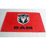 montree店RED赛车道奇RAM旗的旗帜标志3英尺x 5英尺90x150cm