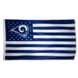 WHGJ Los Angeles Rams NFL 3x5 FT Flag Super Bowl Stars and Stripes Indoor/Outdoor Sports Banner