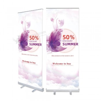 Adjustable easy fix roll up banner for shopping mall