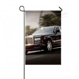 Garden Flag Rolls Royce Phantom Luxury Side View Black Movement 12x18 Inches