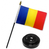 polyester mini office Romania table top national flags
