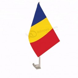 Digital Printing Polyester Mini Romania Flag For Car Window