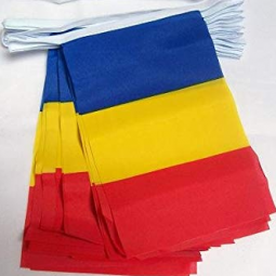 Decorative Mini Polyester Romania Bunting Banner Flag