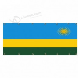 Wholesale custom stoter double side Rwanda mesh flag