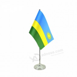 Crystal stand Rwanda national flag table country banner