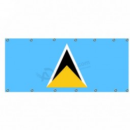 Factory price 100% polyester Saint Lucia mesh flag