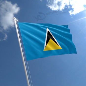 90 * 150cm St. Lucia Flagge im Freien Flagge gedruckt Polyester fliegen