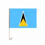 Manufacturer supply Sublimation Printing Saint Lucia Car flag