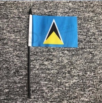 Saint Lucia hand flag Saint Lucia flag stick