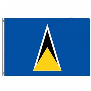 kundenspezifische 3 * 5ft Markierungsfahnenpolyester-St- Lucialandmarkierungsfahne