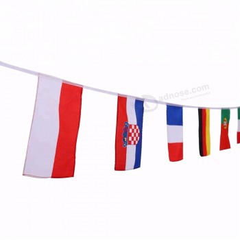 不同国家装饰彩旗串标志