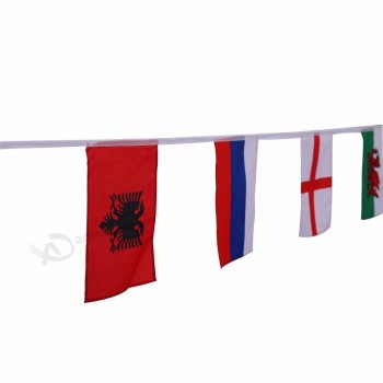 al por mayor banderas de diferentes países empavesados ​​cadena