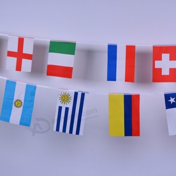 banderas del mundo internacional del empavesado Todos los países, bandera de cuerda personalizada
