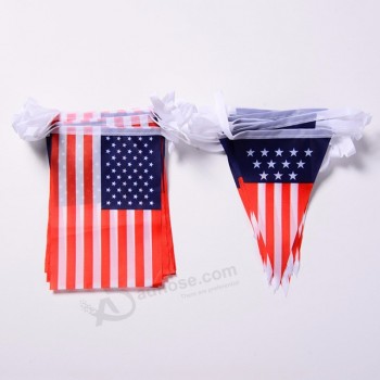Amerikaanse bunting vlag aangepaste polyester USA string vlag