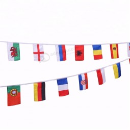 High Quality Durable Polyester Custom String Flags