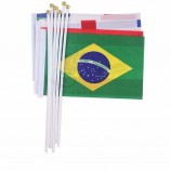 Heiße Verkaufsförderung Brasilien-Handflagge für annoncieren