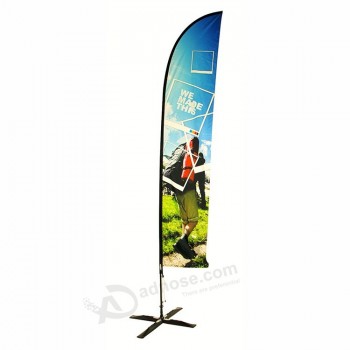 Горячая распродажа перо флаг развевающиеся флаги баннеры пользовательские реклама перо пляж флаг