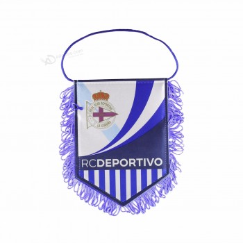 bandera de encargo del banderín, bandera del banderín del mini equipo de fútbol, ​​banderín de encargo del triángulo