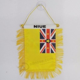 knitted polyester fast delivery hanging pennant flags