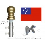 Samoa Flag and Flagpole Set, Choose from Over 100 World and International 3'x5' Flags and Flagpoles