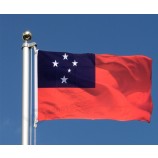 Bandera samoa de impresión digital roja blanca de 3 pies x 5 pies