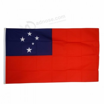 kundenspezifische wasserdichte Großhandelsflagge des Gewebes 100% Polyester 3x5ft Samoa