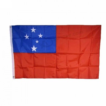 3x5ft poliéster banner pendurado bandeira nacional de samoa