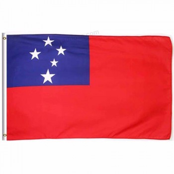 2019 samoa flag 3x5 FT 90x150cm banner 100d poliéster bandera personalizada arandela de metal