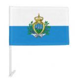 Außen Polyester San Marino nationale Autofenster Flagge