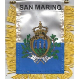 Heiße verkaufende San- Marinonationalauto-hängende Quastenflagge
