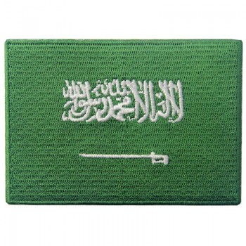 bandera de arabia saudita emblema árabe bordado hierro en coser en parche nacional árabe