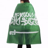 Tamaño nacional 3 * 5 pies bandera poliéster Arabia Saudita país bandera del cabo