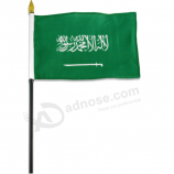 Custom Cheering Small Hand Held Saudi Aradia Flag Factory