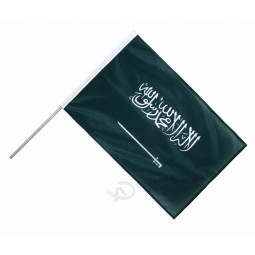 bandiera sventolante mano su misura all'ingrosso in poliestere arabia saudita