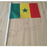 Bandiera dei tifosi bandiera senegalese sventola bandiera nazionale