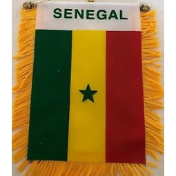 Hot selling Senegal national car hanging tassel flag