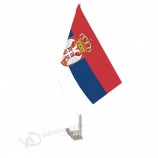 Vivid color custom logo Serbia national car flag