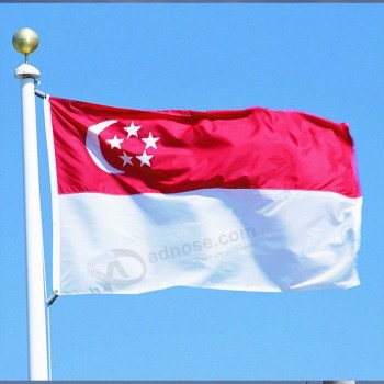 Venda quente bandeira nacional do país de cingapura china feita