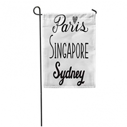 Decorative Singapore Garden Flag Polyester Yard Singapore Flags