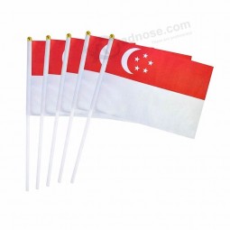 Fan Waving Mini Singapore hand held national flags