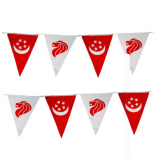 Decorative polyester triangular Singapore flag bunting for sale