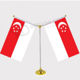 Singapore national table flag / Singapore country desk flag