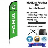 Wholesale custom best quality skoda feather flag with cheap price
