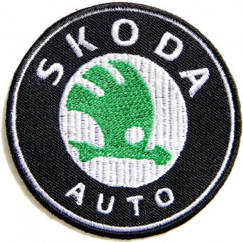 Skoda auto logo sign motorsport remendo de corridas de carros costurar ferro em apliques bordados camiseta jaqueta terno personalizado por surapan