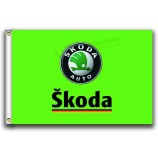 bandeiras skoda banner 3x5ft-90x150cm 100% poliéster, cabeça de lona com ilhó de metal, usada tanto em ambientes internos quanto externos
