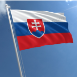 alta qualidade ao ar livre pendurado poliéster bandeira nacional eslovaca